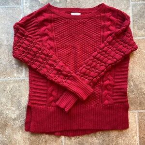 SOLD! Maurices Medium Red Cable Knit Sweater